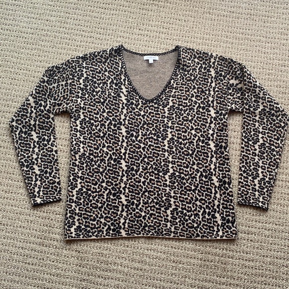 Fun animal print V neck sweater by Johnny Was
